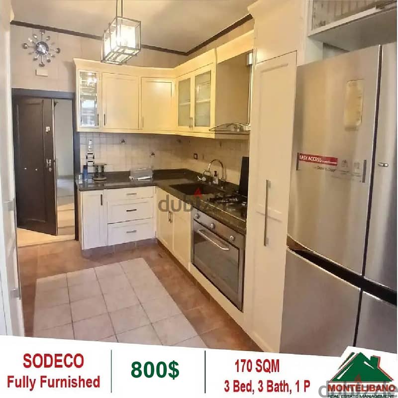 800$!! Fully Furnished Apartment for rent located in Sodeco 2