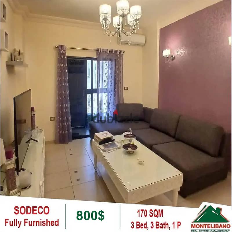800$!! Fully Furnished Apartment for rent located in Sodeco 3