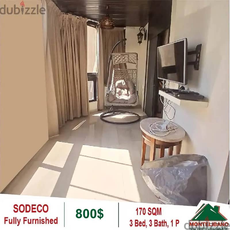 800$!! Fully Furnished Apartment for rent located in Sodeco 4