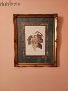 Set of 2 decorative fruit framed pictures. (Priced to move)