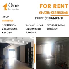SHOP for rent in GHAZIR / KESEROUAN, prime location.