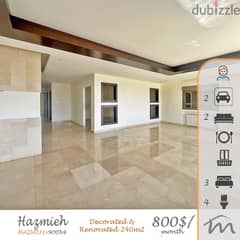 Hazmiyeh | Decorated 3 Bedrooms Apartment | 2 Master | 2 Parking Spots 0