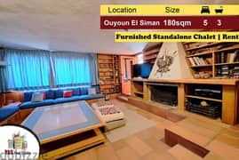 Ouyoun El Siman 180m2 | Standalone Furnished Chalet | Rent | Modern|DA