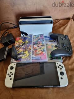 nintendo + pro controller + 3 games