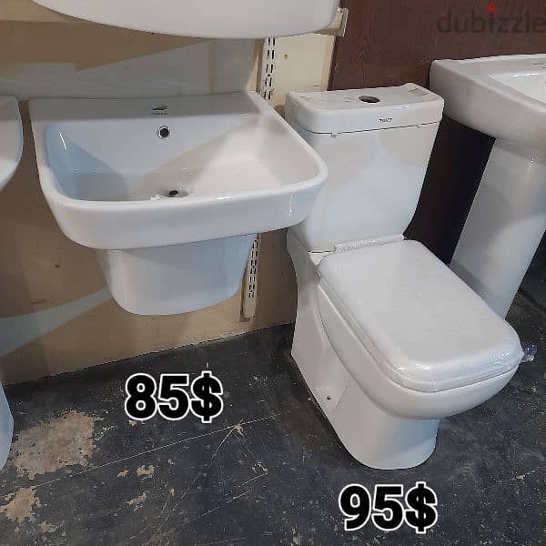 طقم حمام TOYO(كرسي + مغسلة) (bathroom toilet set (seat and sink 2