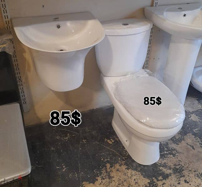 طقم حمام TOYO(كرسي + مغسلة) (bathroom toilet set (seat and sink 3