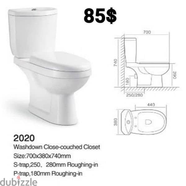 طقم حمام TOYO(كرسي + مغسلة) (bathroom toilet set (seat and sink 4