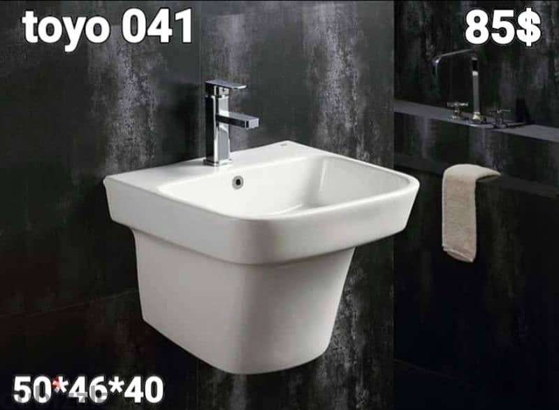 طقم حمام TOYO(كرسي + مغسلة) (bathroom toilet set (seat and sink 6