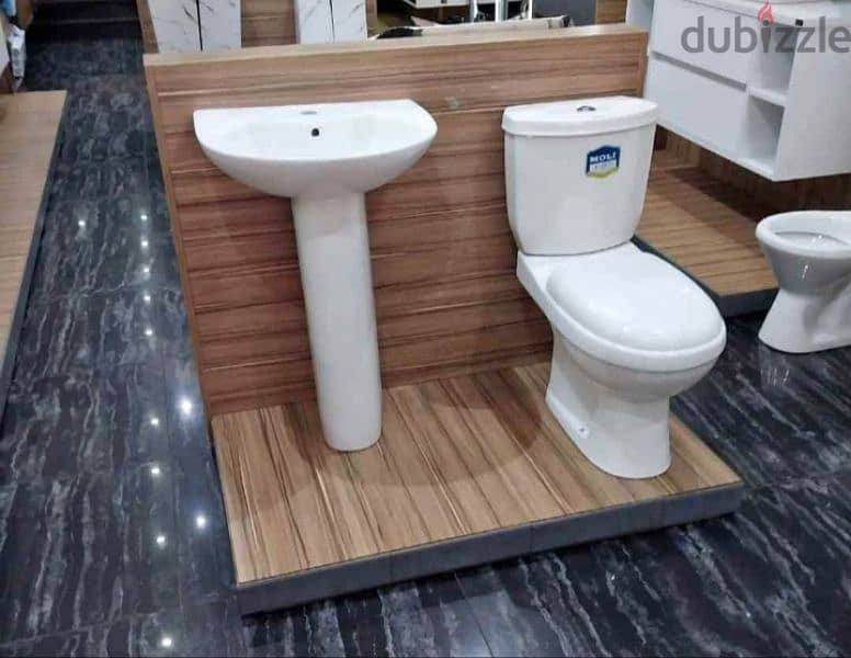 طقم حمام TOYO(كرسي + مغسلة) (bathroom toilet set (seat and sink 13