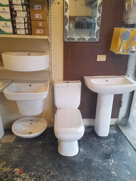 طقم حمام TOYO(كرسي + مغسلة) (bathroom toilet set (seat and sink 15
