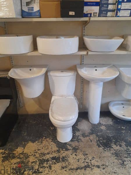 طقم حمام TOYO(كرسي + مغسلة) (bathroom toilet set (seat and sink 16