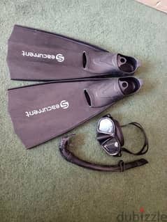 fins and mask and snorkel offre