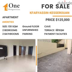 A brand new Apartment for SALE,in KFARYASSIN/KESEROUAN.
