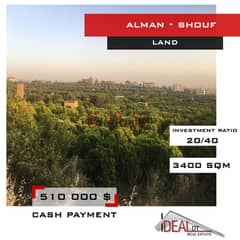 Land for sale in Alman chouf 3400 SQM REF#JJ26007