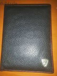 long leather passport wallet black/redswing tonino lamborghini