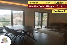 New Mar Takla 170m2 | Amazing View | Equipped Kitchen | Barely Used|PA