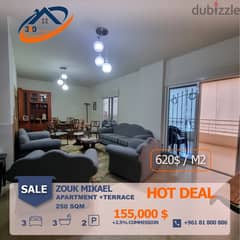 Apartment for sale with garden in zouk 250m/620$شقة للبيع في زوق مكايل