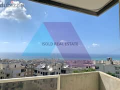 A 115 m2 apartment having an open sea view for sale in Zouk mosbeh