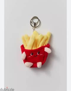 cute plush french fries keychain