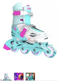 Yvolution Neon Inline Skates, Teal (34-38) in excellent condition ori