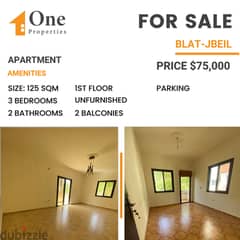 Brand new apartment for SALE in BLAT/JBEIL.