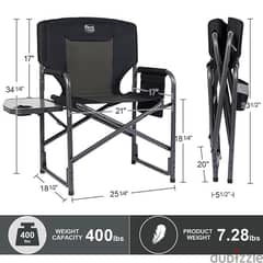 TIMBER RIDGE Lightweight Oversized Camping Chair With table