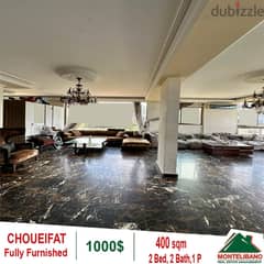 1000$!! Fully Furnished Apartment for rent in Choueifat