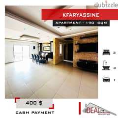 Fully Decorated Apartment for rent in Kfaryassine 190 SQM ref#wt18038