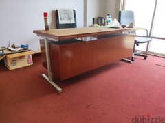 Office Desk, solid wood, with 8 drawers
