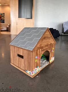 Cat wooden house (customizable)