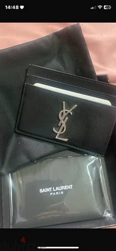 YSL black cardholder new in box