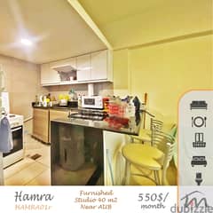 Hamra | Furnished/Equipped Studio | Balcony | Prime Location | Catch