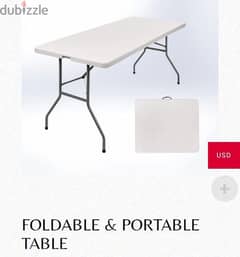 foldable and portable table