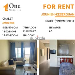 Fully furnished chalet for rent in JOUNIEH-KESEROUAN.