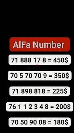 special AlFa Number