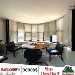 90000$!! Prime Location Office for rent in Baouchrieh