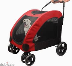 BELLE VOUS Pet Jogger Stroller Trolley for Cats and Dogs - 50kg