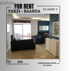 Fully Furnished Apartment for Rent in Yarzi - Baabda