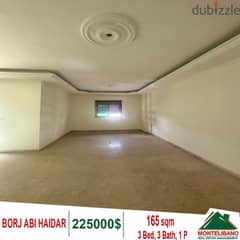225000$!! Apartment for sale located in Borj Abi Haidar