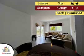 Ballouneh 100m2 | Rent | Furnished | Well lighted | Quiet Street | KS
