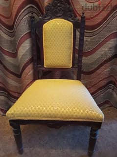 2 old chairs upholstered