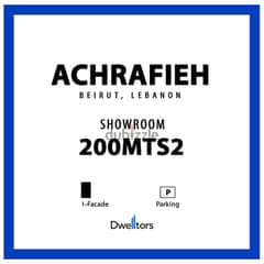 Showroom for rent in ACHRAFIEH - 200 MT2 - 1 Facade