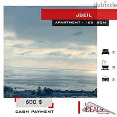 Sea view Furnished Apartment for rent in jbeil 165 sqm ref#jj26092