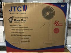 jtc rechargeable floor Fan with remote control  16-inch