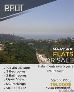Maaysra apartments for sale 108 sqm | Installments 5years