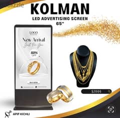 Kolman LED Advertising Screens 32-43-55-65 Smart WiFi