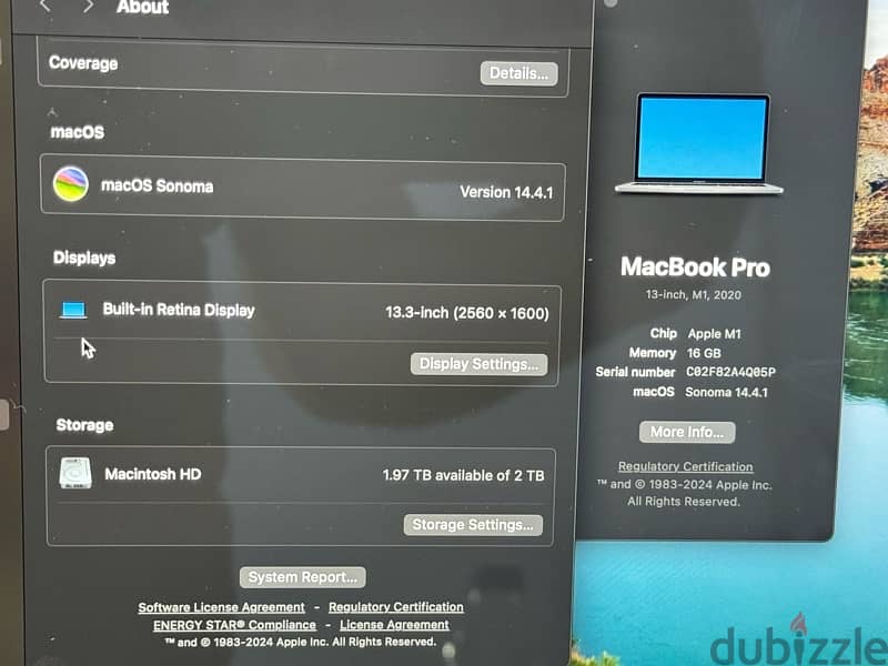 Apple Macbook Pro M1 16gb ram 2tb ssd 2