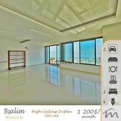 Bsalim | Signature | High Ceiling 260m² Duplex | 2 Underground Parking