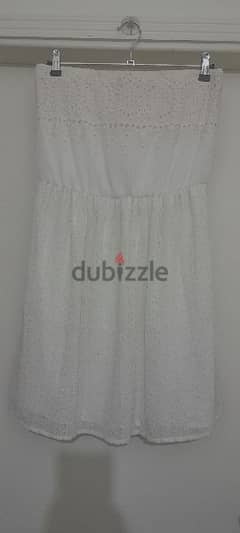 Zara White Strapless Dress