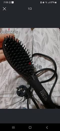 Gemei Ceramic Electric Hair Straghtening Brush